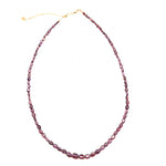 Purple Spinel Coin Necklace