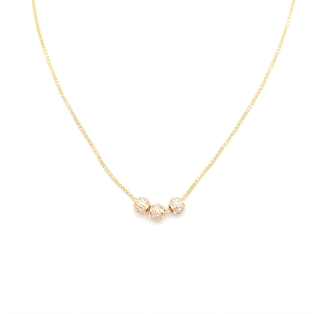 14k gold with diamonds barrel slider charm