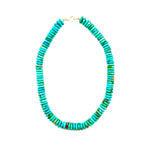 Kingman turquoise wafer necklace