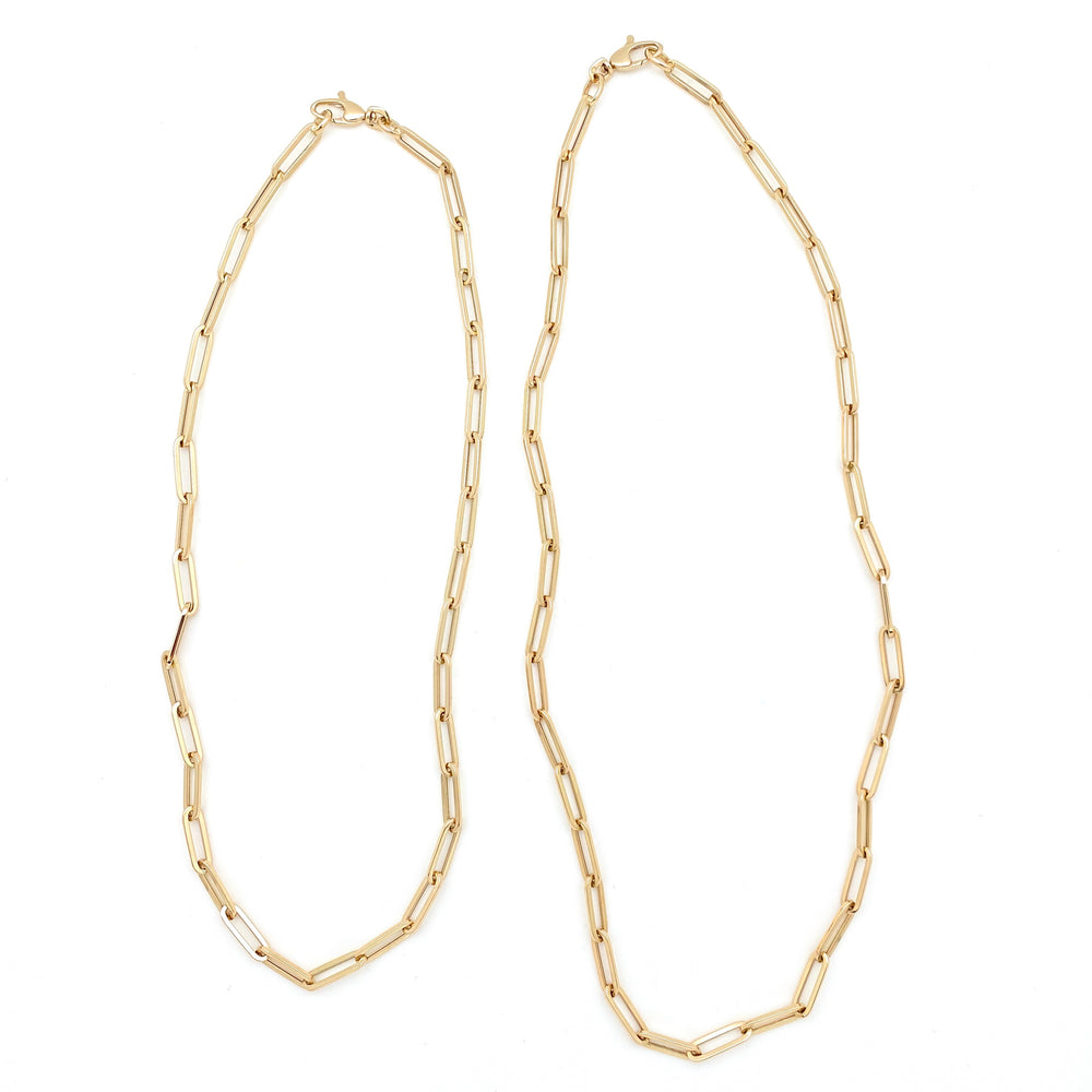 14k gold large Paperclip Chain