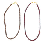 Garnet or Smoky Quartz rondelles necklace