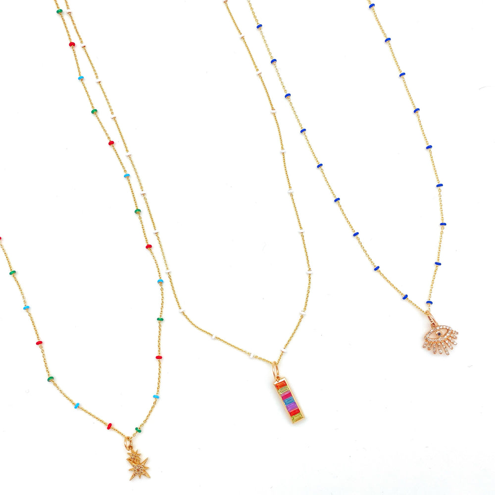 Gemstone Baguette Pendants