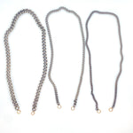 Serpentine Strand - Curb Chain - heavy - oxidized sterling silver
