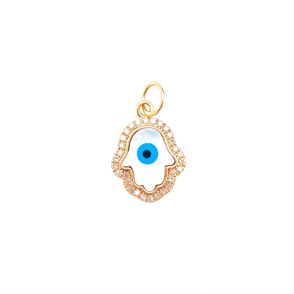 Mother of Pearl Hamsa pendant