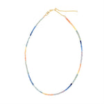 Ombre Blue/Green/Gold Sapphire Necklace