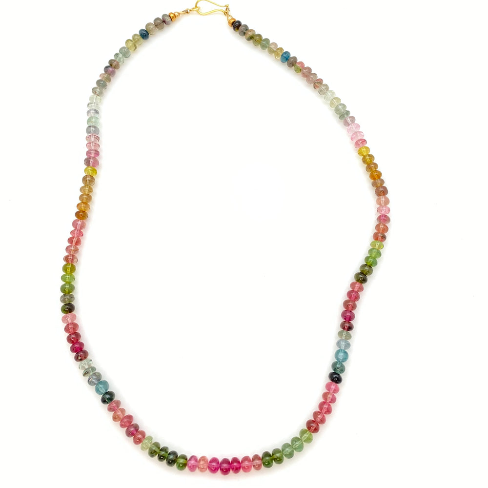 Tourmaline Shaded Necklace - round beads